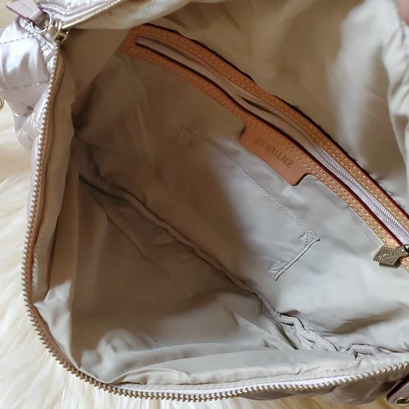 nwot MZ Wallace Rose Gold Crosby Sling Bag